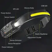 Lampara de Cabeza LED Headlamp COB Rechargeable Headlight USB Torch Work Light