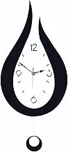Wall Clock with Pendulum bob - Water Drop molding,Quiet and no Ticking, Easy to Read, Suitable for Home, Office, Classroom, School - Battery Powered,Energy Saving