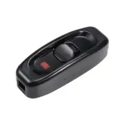 Inline Cord Switch AC 110V-250V Rocker Switch with Indicator Light Black