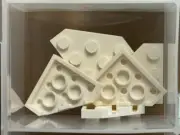 LEGO Parts - White Wedge, Plate 3 x 3 Cut Corner - No 2450 - QTY 5