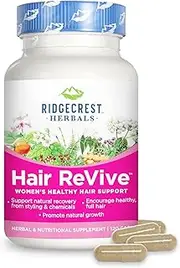 Ridgecrest Herbals Hair ReVive, Hair Growth Support, 120 Capsules