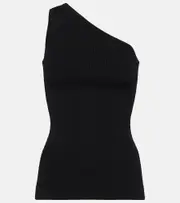 [Toteme] Toteme One-shoulder jersey top AU 12 black
