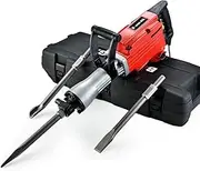 Baumr-AG 2200W Pro-Grade Electric Demolition Jackhammer, with 3 Bonus Chisels, Carry Case