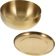 ELAYARD Korean Stainless Steel Rice Bowl Lid Lightweight Single Layer Soup Bowl for Personal Use Design for Noodles Rice and BBQ Dishes