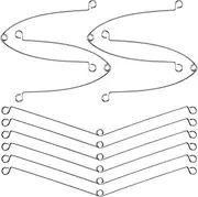 Isslly 10Pcs Spring Clips for Recessed Light Fixtures, Metal Torsion Spring Clips, Spring Clip Replacements for Bathroom Fan, Ceiling Exhaust Fan, Shower Recessed Lighting Trim -Silver