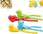Duck Rice Mold, Rubber Duck Rice Mold, Rice Duck Mold, Rice Ball Mold, Animal Shapes Sushi Mold, Snowball Maker Toys, 4pcs Cute Bear Duck Snowball Clip Snow Clay Ball Maker-4pcs-06