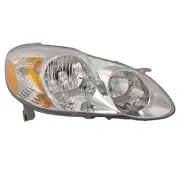 Headlight For 2003-2004 Toyota Corolla Passenger Side Chrome Housing Clear Lens