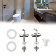 2pcs Toilet Seat Fix Fitting Stainless Steel Back To Wall Replacement Hinges New