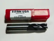 3/4" TITAN USA 4 FLUTE SINGLE END SOLID CARBIDE ROUGHING END MILL TC29548