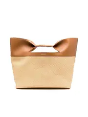 Alexander Mcqueen Bow Strawwoven Tote