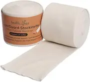 LayerGuard Cotton Stockinette Sleeve Roll, Naturally Stretchable Raw Cotton - Comfort wear, Sweat Absorbent - Reduces Itch, Odor - Suitable for Under and Over Cast Bandage Wear (Off-White - 4 Inch)