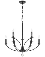 Crystorama Mila 9-Light Black Chandelier