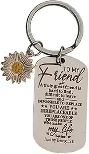 [Zolivie] Friendship Keychain with Cute Charm-Inspirational Friend Keyring-Best Friend key chain-Key Ring-Car Keys Holder