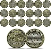 50 Pcs Patriotic Military Challenge Coin | Honoring Veterans with Iwo Jima and Eagle Medallion | Appreciation Gifts for Military Service Members & Patriots