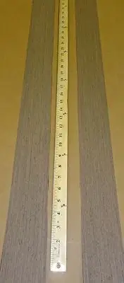 Wenge composite wood veneer 2" x 18" with paper backer 1/40th" thickness