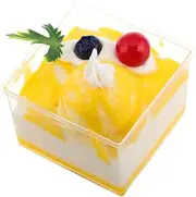 HAWILLOSCH Realistic Faux Cake Decorative Artificial Ice Cupcake for Display Versatile Kitchen Decor for Parties Events and Photography Durable Design Lemon