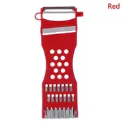 Multifunction Kitchen Gadgets Vegetable Fruit Peeler Parer Julienne Cutter Tools red