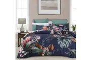 Bianca Balwyn Luxurious Cotton Sateen Quilt Cover Bedding Sleep Set - Navy