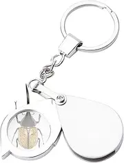 Key Ring Magnifier | Handheld Pocket Magnifier | Folding Handheld Pocket Magnifier, Portable Magnifying Lens for -Close Work, Gardening, Stamp