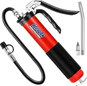 Motovecor Grease Gun Heavy Duty Professional Pistol Grip Grease Gun 6000 PSI 14 Oz 400cc with 18 inch Flex Hose