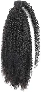 Health Afro Kinky Curly Wrap Around Ponytail Real Hair Extensions Remy 10-24 Inch Long Ponytail Extension Body Care (20 Inches)