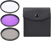 67mm Filter Kit, Universal UV CPL FLD Filter Set, UV Protection Filter with Lens Cap Replacement for Camera