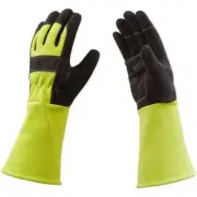 PRO Black Green Work Pruning gloves garden long cuff thorn protection M L XL