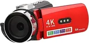 Luocute 4K Video Camera Camcorder, Wi Fi 64MP Vlogging Camera Digital Zoom Webcam 3.0 Inch 180 Degree Rotation Screen Camcorders for Travel Photography