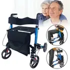 Folding Mobility Elderly Walking Frame Aid Rollator Seat Walker Lightweight AU