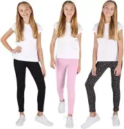 LEE 3 Pack Leggings for Girls | A Stylish Mix of Solid Color or Prints, Super So