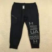 Under Armour Unstoppable Fleece Joggers Pants Mens 2XL New Black 1382282 001