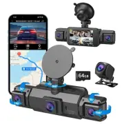 4 Channel Dash Cam, Front and Rear, 360 Dash Camera for Cars, 1080P FHD x4, F...