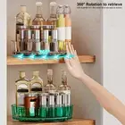 Storage Holder Rack 360-degree Rotating Makeup Organizer Tray Spice