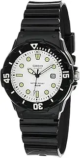 [Casio] Women's Diver Look Analog Digital Watch, White Dial, Black Band