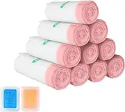 PaWz Waste Bags 10 Rolls(200 Counts), Pet Cat Poo Bag with Carry Handler, Disposable Replacement Refill for Smart Cat Litter Box, Large Kitty Garbage Poop Litter Bag 43cm x 32cm