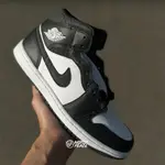 正品AIR JORDAN 1 MID SE " OFF-NOIR " 黑白 爆裂紋 男鞋 FB9911-001