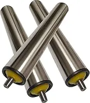 3 Pcs Durable Transportation Rollers, 2.4 2 1.5 1 in Dia Coyote Roller for Farm Woodworking & Dock, 32 30 28 25 24 20 18 16 12 10 in Long Conveyor Rollers(D-38MM/1.5in,L-500MM/19.7in)