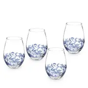 Spode Blue Italian Stemless Glasses, Set of 4