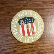 NEW NOS 1970 ACA World Aerobatic Competition Decal 3 1/2"