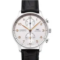 在飛比找momo購物網優惠-【IWC 萬國錶】新葡萄牙計時腕錶x白面x41mm(IW37