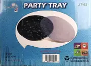 60PCS Restaurant Party Trays w/Lids Sushi Platter To Go 12.9" Round BPA FREE