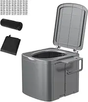 Portable Travel Potty Toilet | Ergonomic Portable Toilet for Camping | Heavy Duty Compact Training Seat for Kids Adults Car Rv Beach Hiking Boating Travel