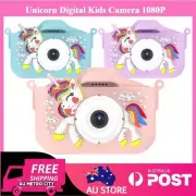 1080P HD Digital Kids Camera Selfie Camera Unicorn Camera Front Back Lens Gift