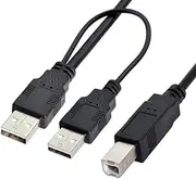chenyang USB 2.0 Type A to Type B Cable with USB Power Cable 80cm for Printer Scanner External Hard Disk Drive