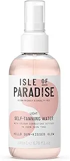 Isle of Paradise Self Tan Water Light (200 ml) Hydrating Self Tanning Water Natural Ingredients & Vegan