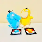 6in Pokemon Psyduck Pocket Monster Shiny Blue Yellow Doll Toy Plush Kid Duck NWT