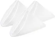 NY Threads White Cloth Napkins [43 x 43 cm - 12 Pack] Reusable and Washable Polyester Dinner Napkins for Parties, Weddings and Restaurants