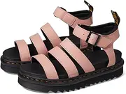 [Dr. Martens] Women's Blaire Felix Rub Off Vegan Strap Sandals, Black, Size 6.5 UK