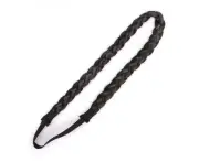 Braid Headbands For Women Looking Natural Fashion Beauty Synthetic Elastic Two Strands Braided Hair Band Accessories Extension black