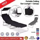 Outdoor Folding Sun Lounge Bed Shade Beach Pool Portable Reclining Chair Canopy